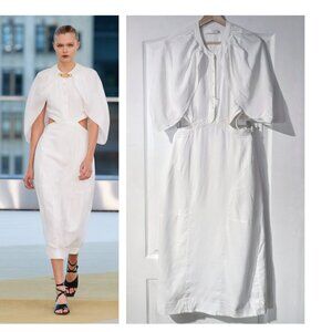 SIMKHAI | Inara Linen Midi Dress In White